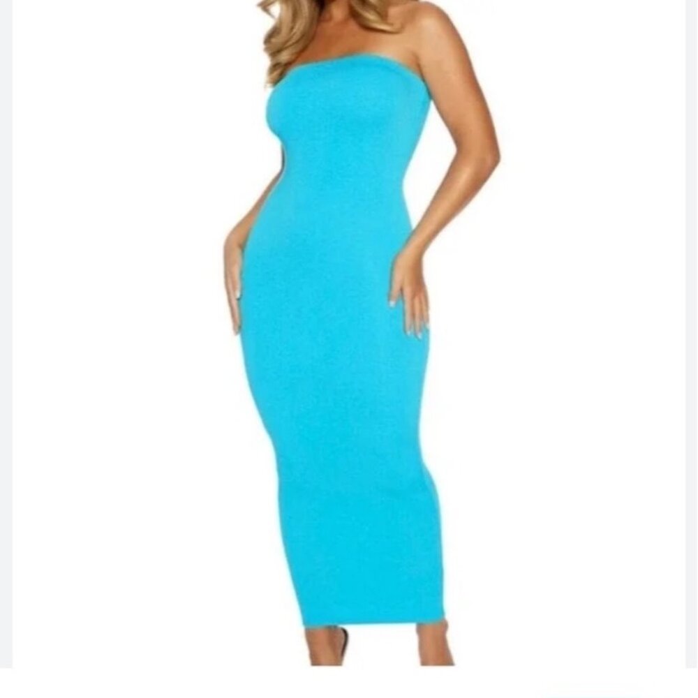 GORGEOUS NWT TURQOUISE BODYCON DRESS SMALL "NAKED WARDROBE''